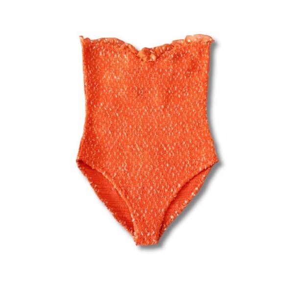 NWT Rococo Sand orange metallic fibre bodysuit, S - Picture 6 of 8